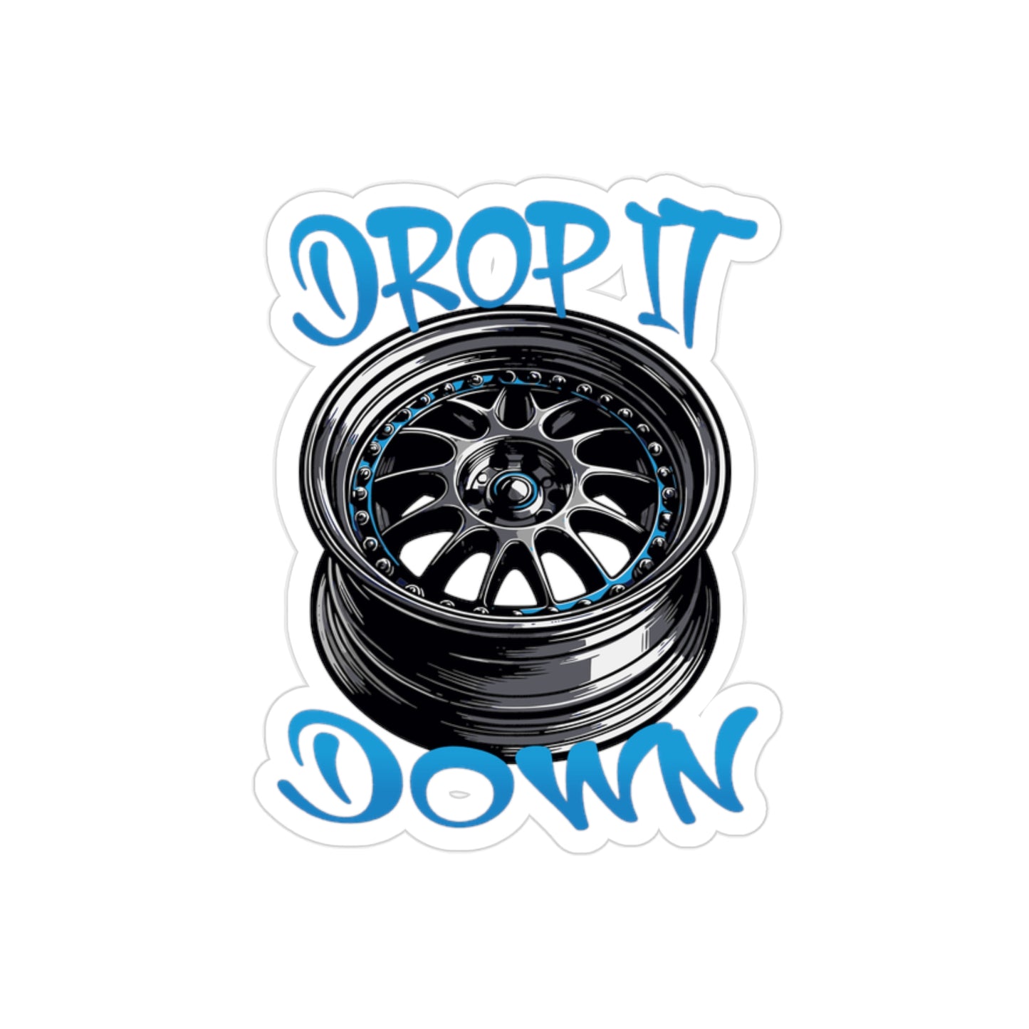 DropItDown Transparent Outdoor Sticker