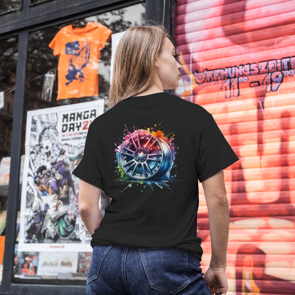 T-Shirt Unisex mit Rund halsausschnitt "colorful-rim"
